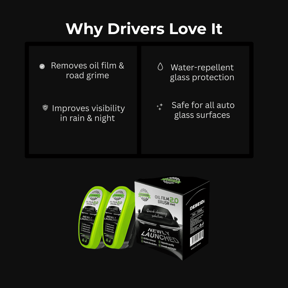 Car Glass Cleaning Tool (Clear Vision in Seconds)